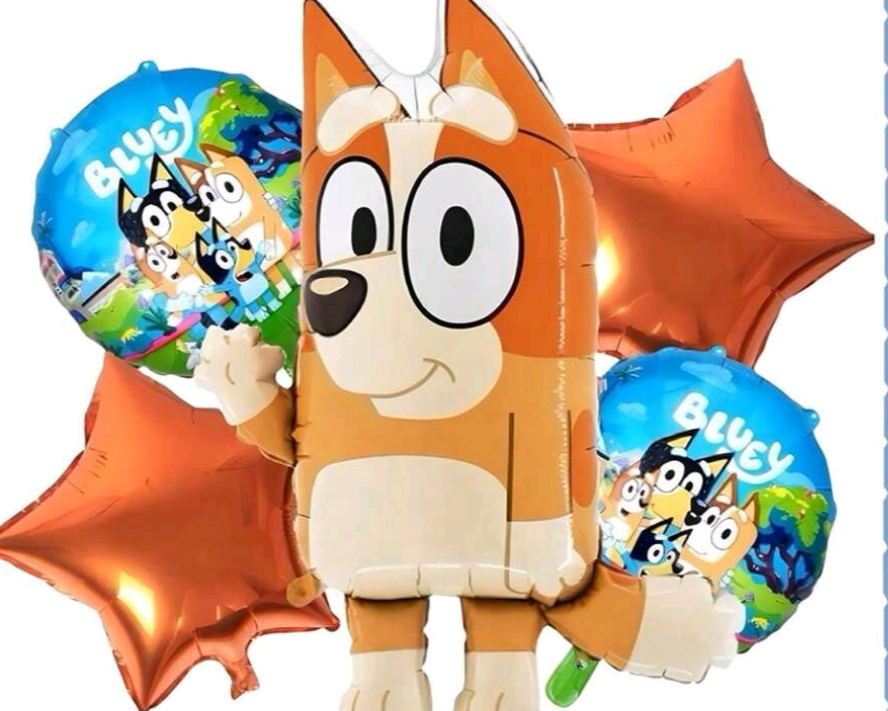 Brown Dog 5 piece Balloon Bouquet