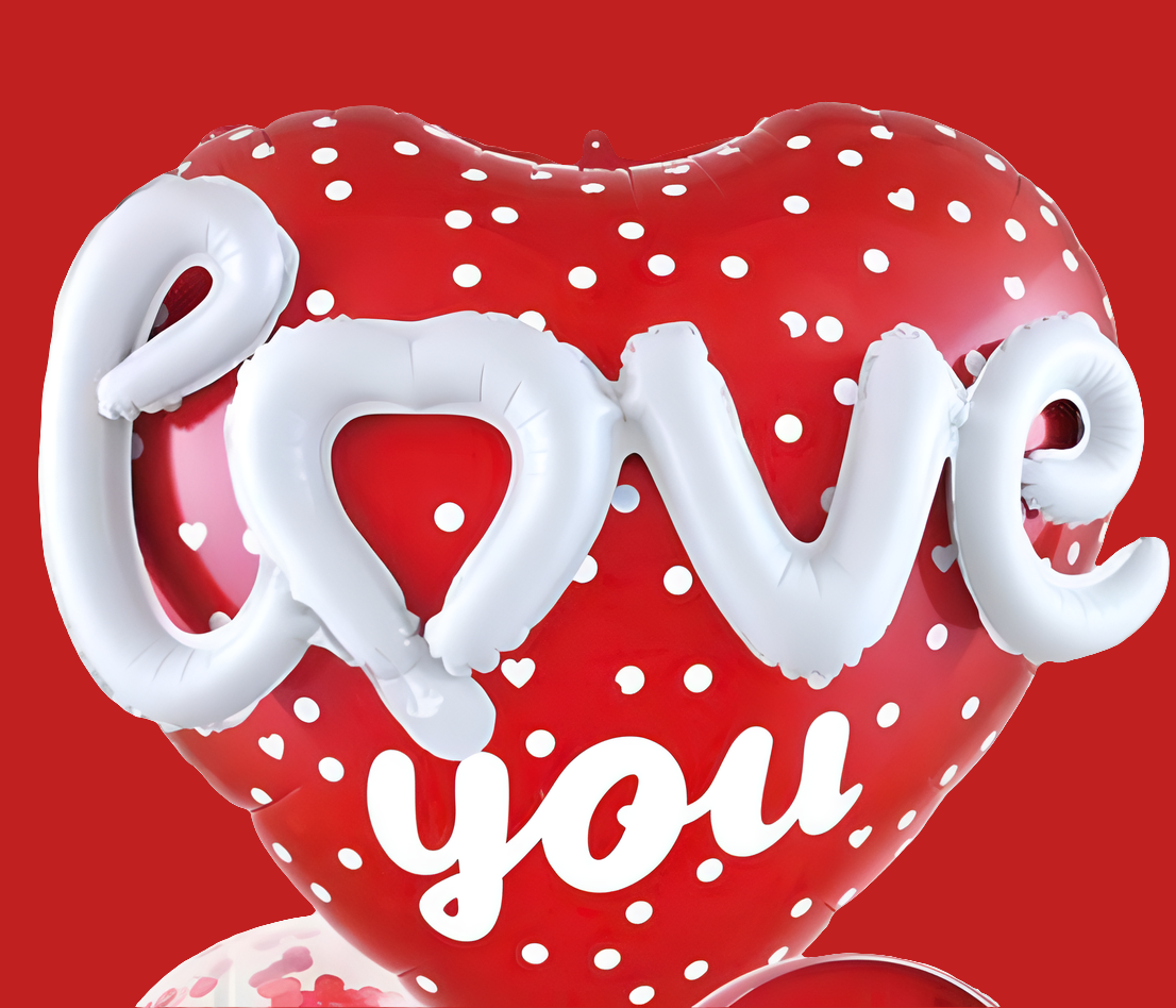 3D Love You heart Balloon