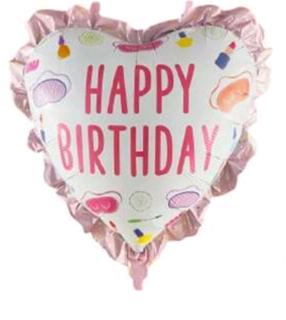 Happy Birthday 18 inch Heart Mylar