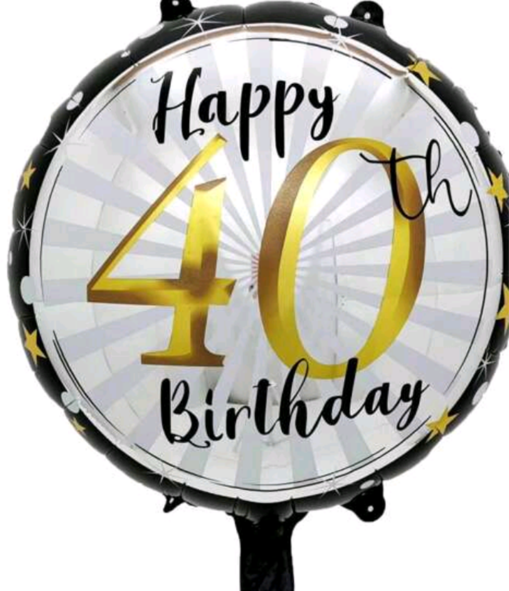 18 inch 40th Birthday Balloon