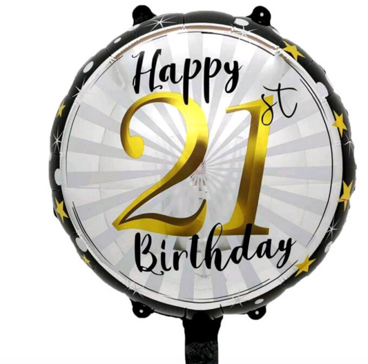 Happy 21st Birthday 5 Piece Balloon Bouquet