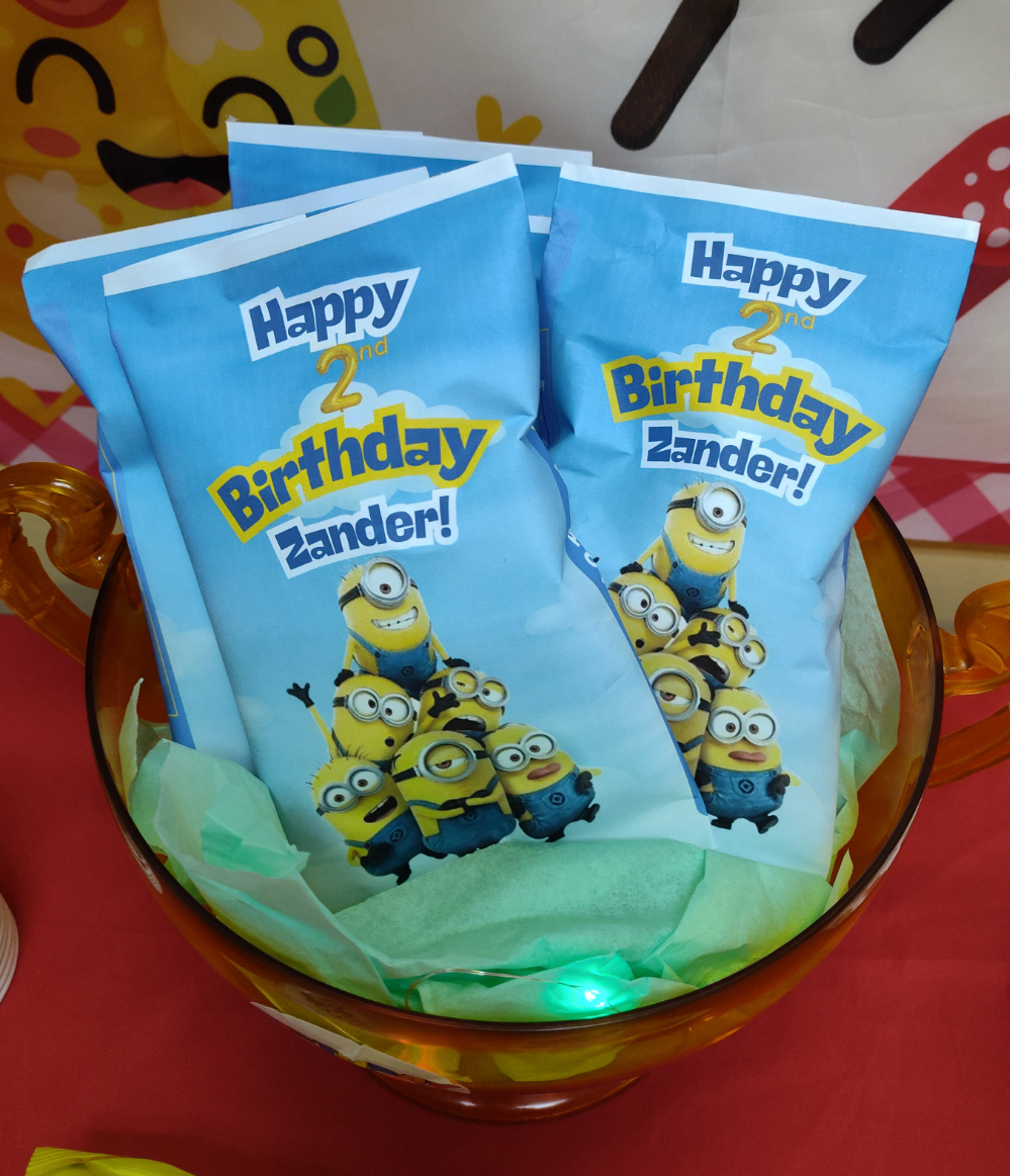 Personalized Snack Bag card!