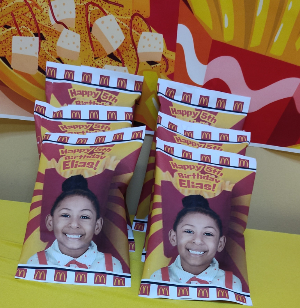 Personalized Snack Bag card!