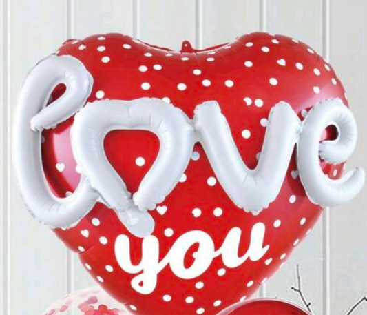 3D Love You heart Balloon