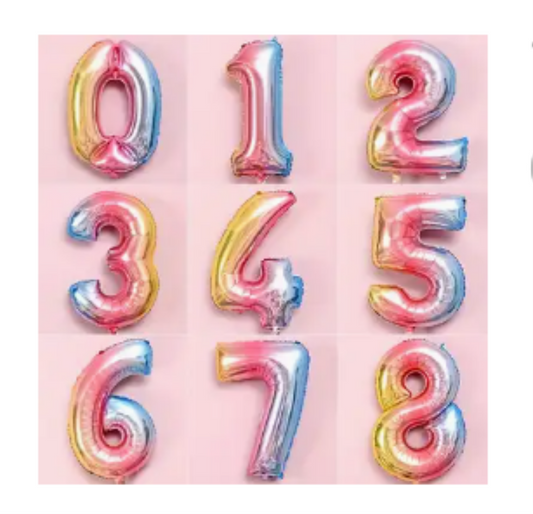 32 inch Mylar Ombre number
