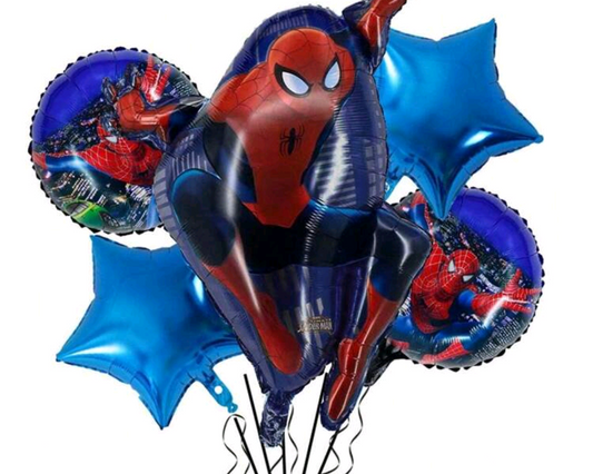 Red and Blue Spider Balloon Bouquet