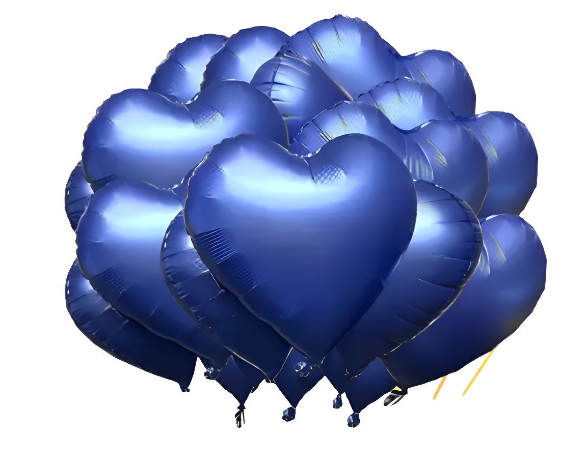 One metallic colored Heart Mylar Balloons.