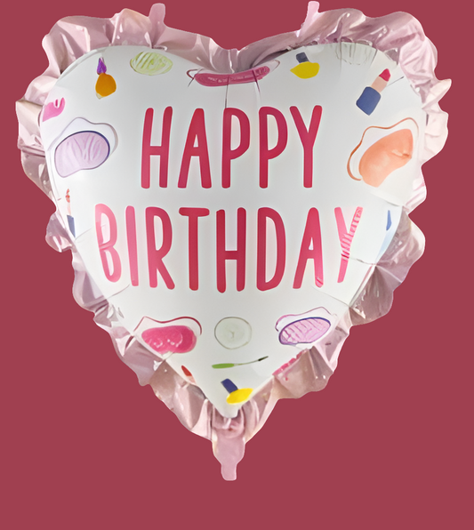 Happy Birthday 18 inch Heart Mylar