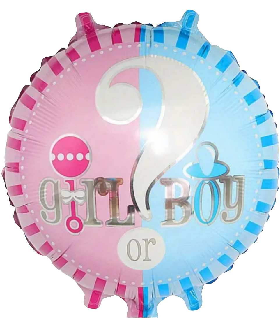 18 inch Mylar Balloon Gender Reveal Mylar Balloons!
