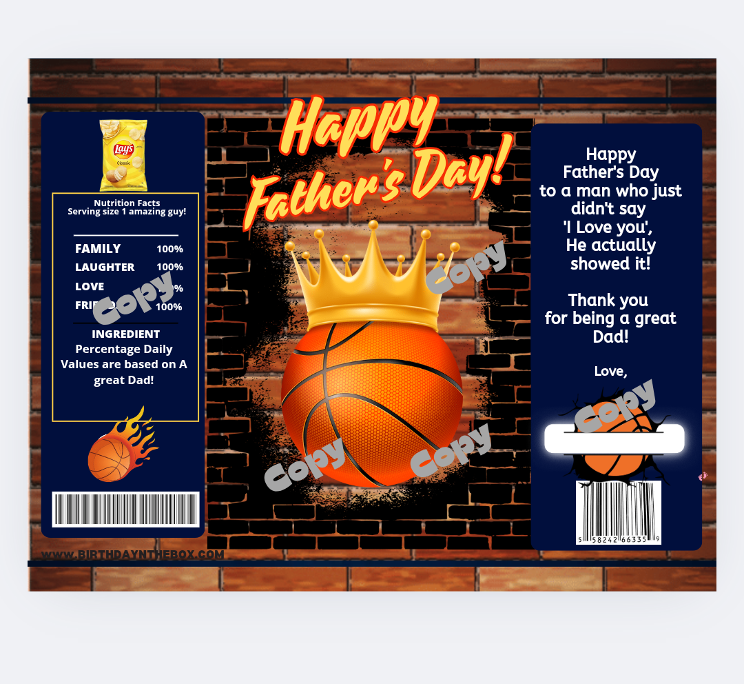 Personalized Snack Bag card!
