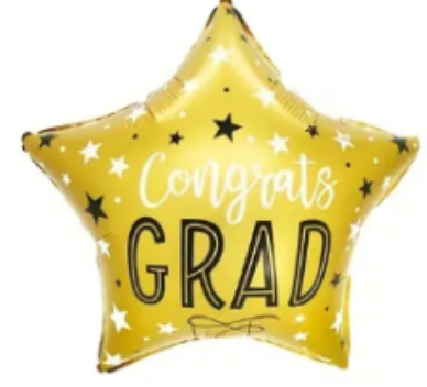 One Mylar Graduation balloon!