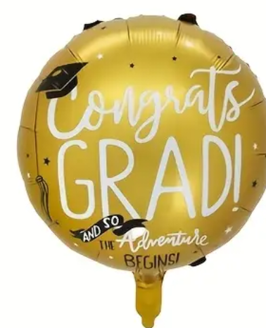 One Mylar Graduation balloon!
