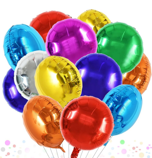 Round 18 inch Metallic Balloons