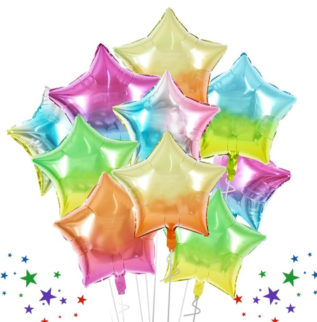One 18 inch Long Floating Star Mylar Balloons