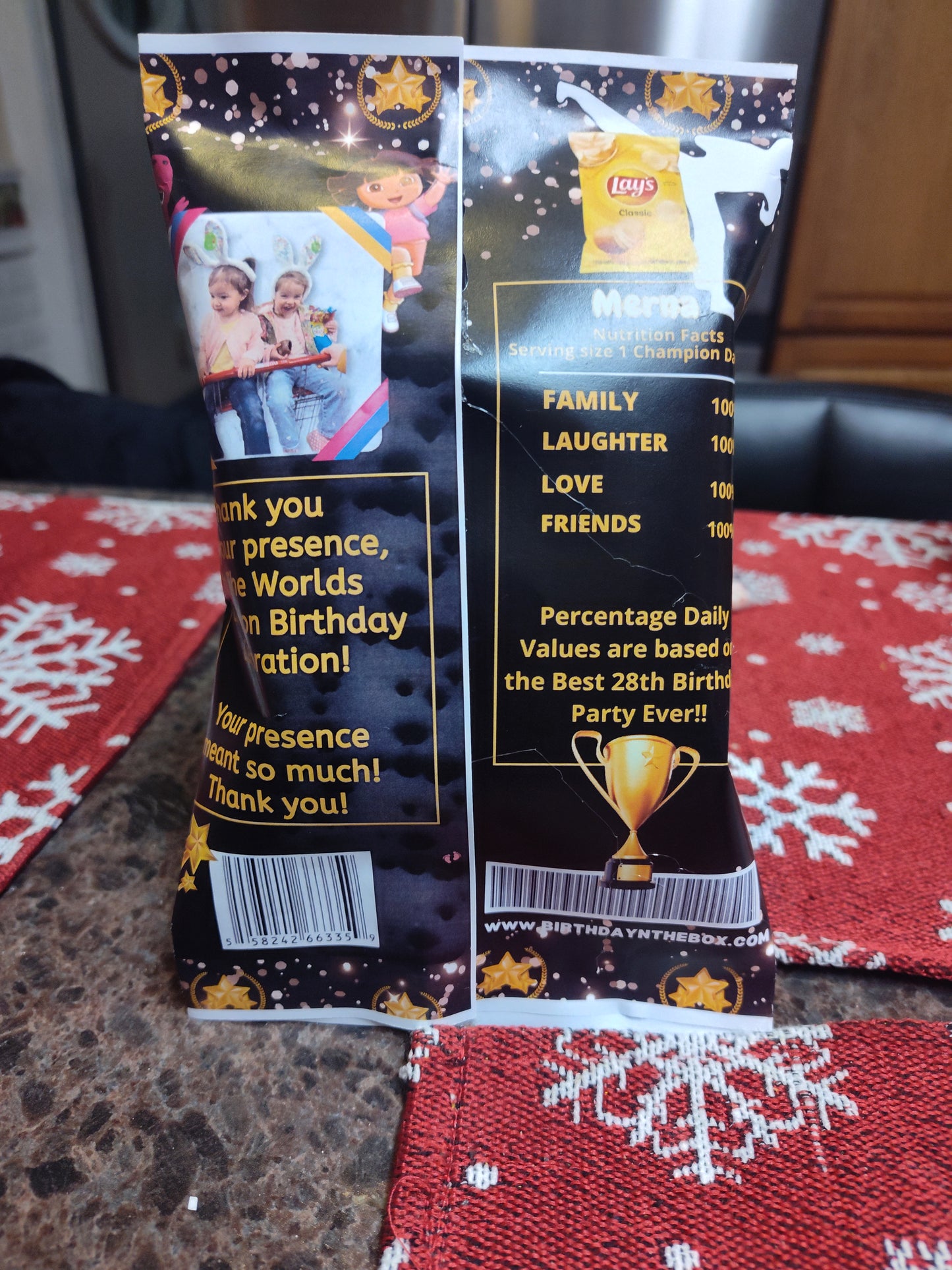 Personalized Snack Bag card!