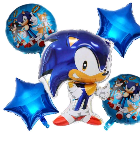 Hedgehog Happy Birthday 5 piece Balloon Bouquet.